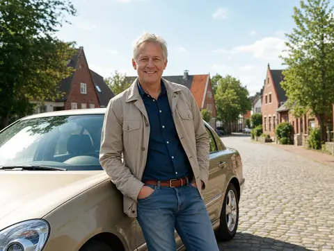 Verkäufer aus Effeltrich mit dem verkauften Fahrzeug